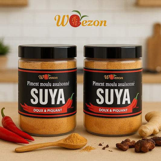 Coffret piment assaisonné brochette, piment barbecue, brochette de soya, Nigéria - Ghana - Togo - Benin (400g) fort